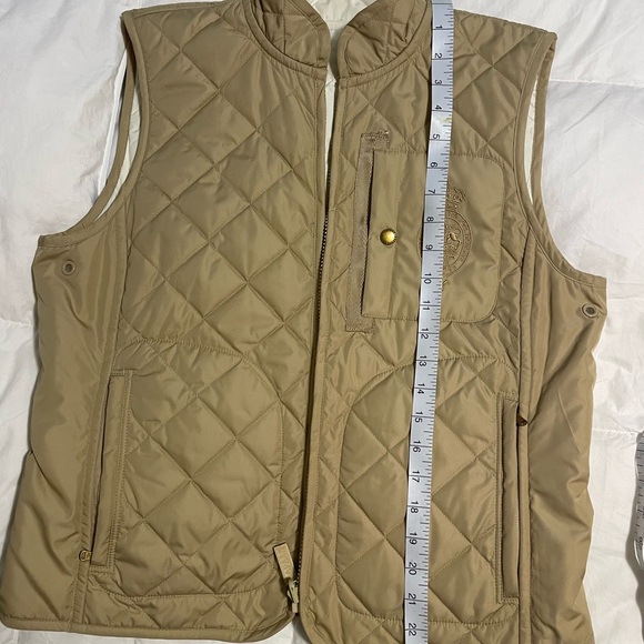 Lauren ralph lauren reversible quilted vest tan and white size L. - Picture 6 of 6